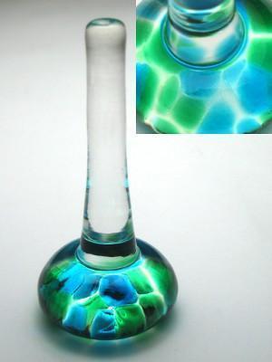 Blown glass ring holder top